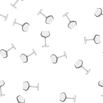 Pattern drink cocktail glasses cartoon vector Stock Illustration