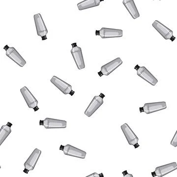 Pattern drink cocktail shaker cartoon vector Stock Illustration