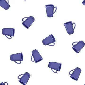Pattern drink cup ceramic cartoon vector Stock Illustration