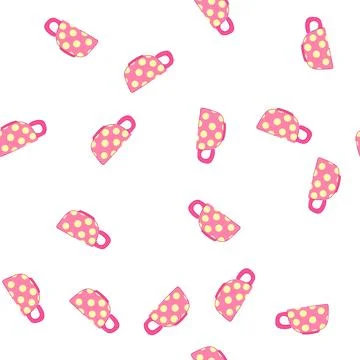 Pattern drink cup ceramic cartoon vector Stock Illustration