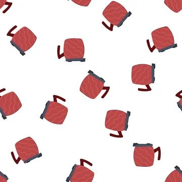 Pattern drink reusable coffee cup cartoon vector Stock Illustration