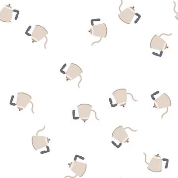 Pattern drink steel drip kettle cartoon vector Illustrazione stock