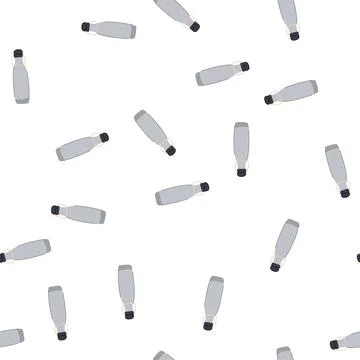 Pattern drink thermos bottle cartoon vector Stock Illustration
