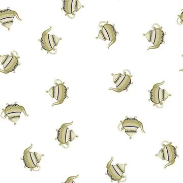 Pattern drink vintage teapot cartoon vector sign Stock Illustration