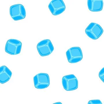 Pattern drinks ice cubes reusable cartoon vector Stock Illustration