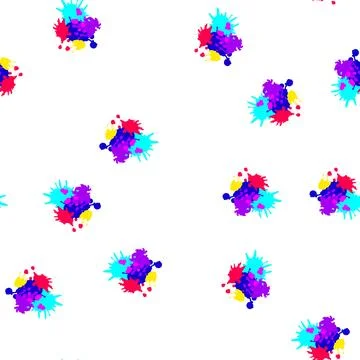 Pattern drip paint splatters cartoon vector Illustrazione stock