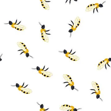 Pattern drone bee cartoon vector Stockillustratie
