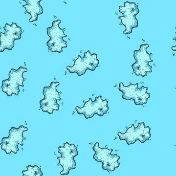 Pattern drop water puddle sketch hand drawn Stock Illustration