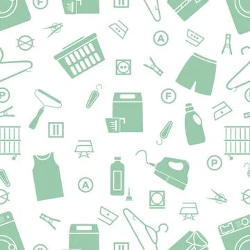 Pattern Dry cleaning Laundry Laundromat service 스톡 일러스트