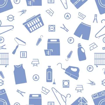 Pattern Dry cleaning Laundry Laundromat service Illustrazione stock