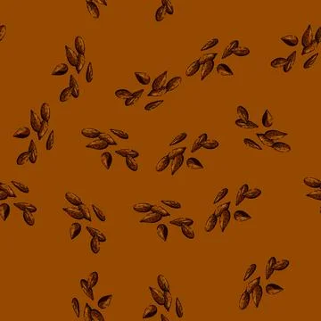 Pattern dry flax sketch hand drawn 库存插图