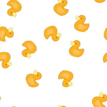 Pattern duck bath toy cartoon vector Illustrazione stock