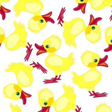 Pattern from duckling Illustrazione stock