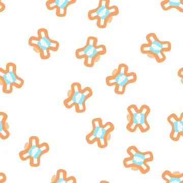 Pattern dummy pacifier baby cartoon vector Stock Illustration