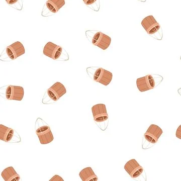 Pattern dumpling bamboo steamer cartoon vector イラスト素材