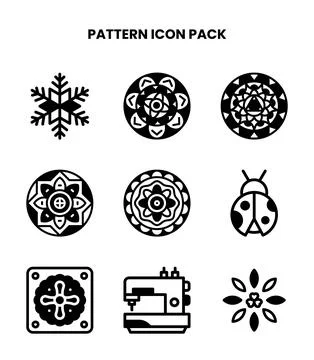 Pattern DuoTone Icons Pack Stock Illustration