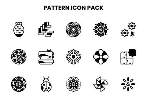 Pattern DuoTone Icons Pack イラスト素材