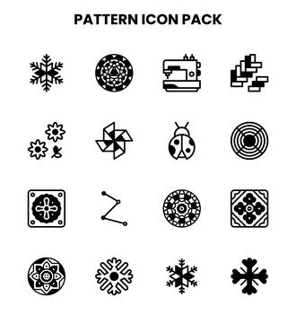 Pattern DuoTone Scalable Icons Pack Stock Illustration