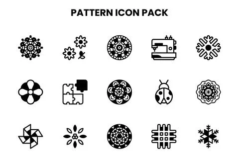 Pattern DuoTone UI Icons Pack 스톡 일러스트