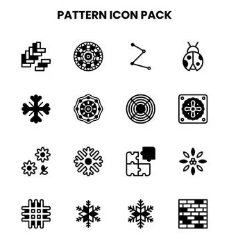 Pattern DuoTone Vector Icons Pack 库存插图