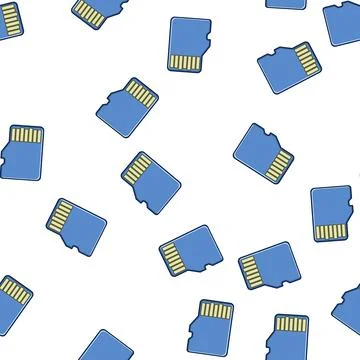 Pattern durability microsd card cartoon vector Stock Illustration