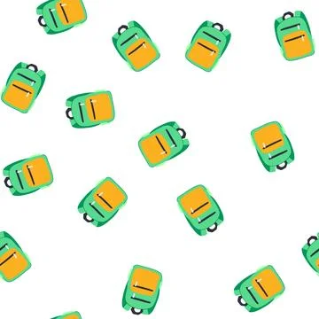 Pattern durable backpack cartoon vector 스톡 일러스트