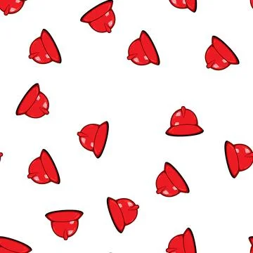 Pattern durable firefighter helmet cartoon vector Stock Illustration