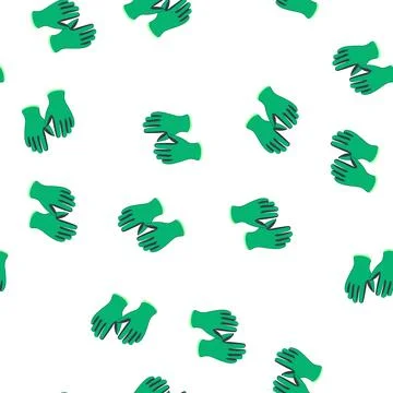 Pattern durable garden gloves cartoon vector Stock Illustration