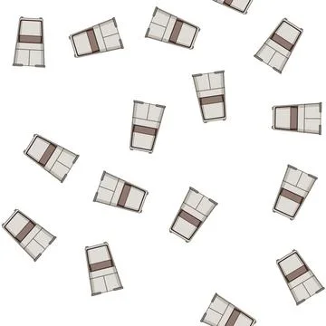 Pattern durable laundry basket plastic cartoon vector Stock Illustration