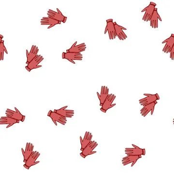 Pattern durable leather gloves cartoon vector 스톡 일러스트