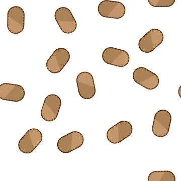 Pattern durable leather patch cartoon vector Stock Illustration