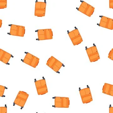 Pattern durable soft shell suitcase cartoon vector イラスト素材