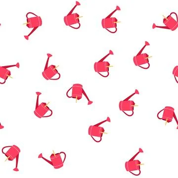 Pattern durable watering can metal cartoon vector Stock Illustration