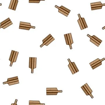 Pattern durable wooden cutting board cartoon vector Stock Illustration