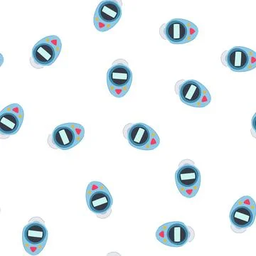 Pattern duration shower timer cartoon vector Stock Illustration