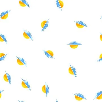 Pattern dusk sunset cartoon vector イラスト素材