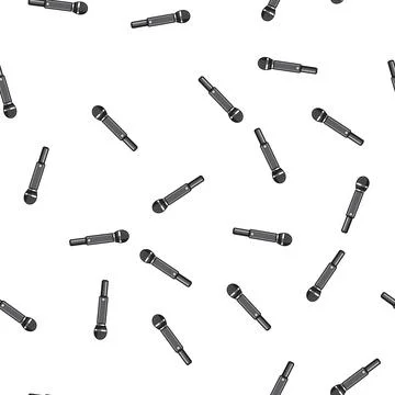 Pattern dynamic radio microphone cartoon vector Stock Illustration