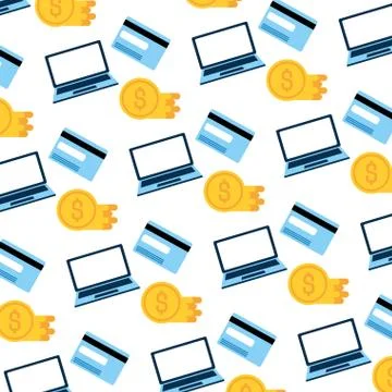 Pattern e-commerce isolated icon Stock Illustration