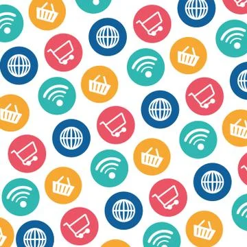 Pattern e-commerce isolated icon Stock Illustration