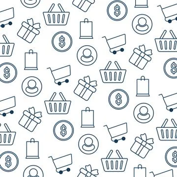 Pattern e-commerce isolated icon Stock Illustration