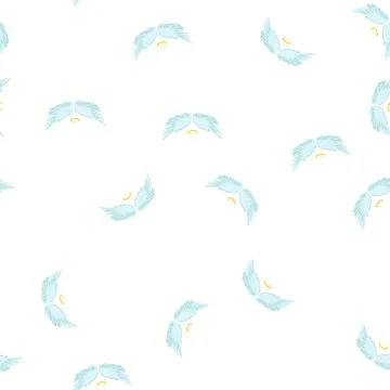 Pattern eagle wing angel cartoon vector Illustrazione stock