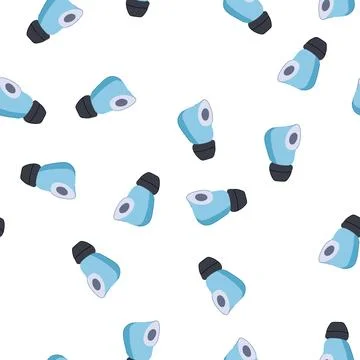 Pattern ear wireless earphones cartoon vector Stock Illustration