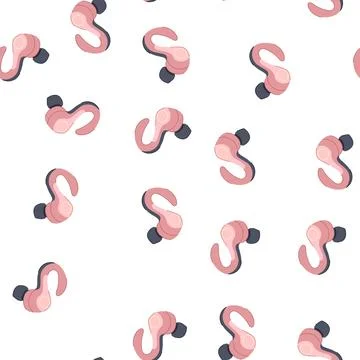 Pattern earphone wireless earphones cartoon vector Stock Illustration