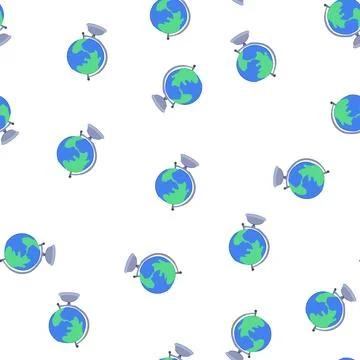 Pattern earth globe cartoon vector Illustrazione stock