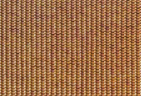 Pattern of earthenware roof tiles Stock Photos