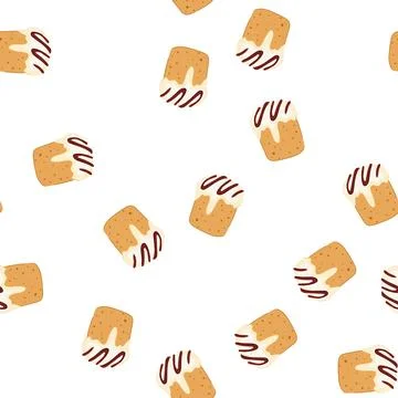 Pattern easter cake icon featuring icing and chocolate syrup Illustrazione stock