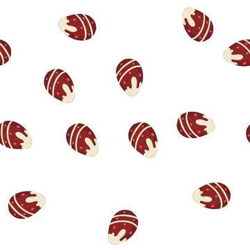 Pattern easter chocolate egg cartoon vector 스톡 일러스트