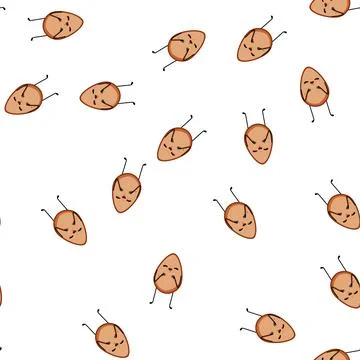 Pattern easter egg character cartoon vector Stock Illustration
