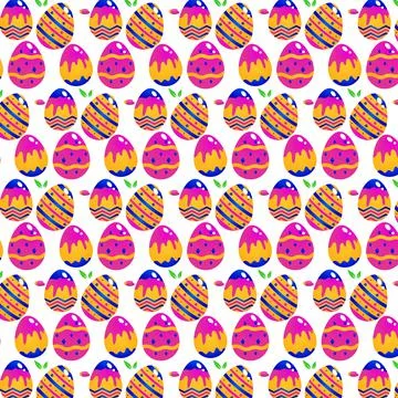 Pattern easter egg design square composition Illustrazione stock