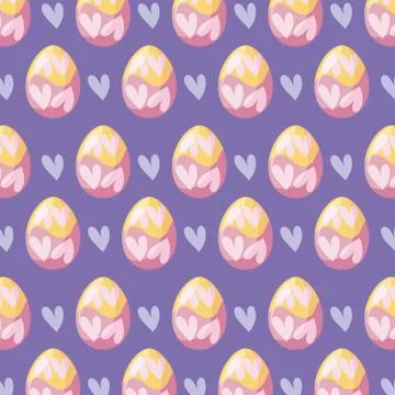 Pattern of easter eggs decoration Stock Illustration